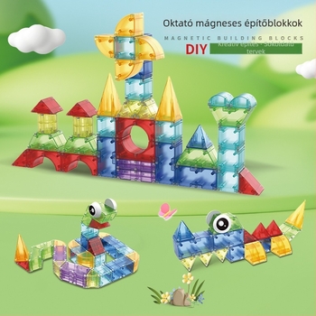 Dig mágneses építőblokkok – ABS DIY 3D puzzle, 0–3 éveseknek