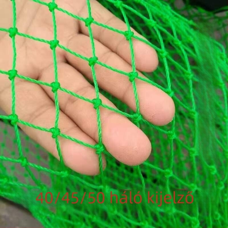 Cián színű nylon halászháló vastag kötéllel és kis szemmel; elérhető 24/36/45 szálú nylon vezetékek nagyobb halakhoz
