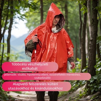 PVC esőponcsó felnőtteknek – sokoldalú túrázáshoz, vízálló PVC ragasztóréteg