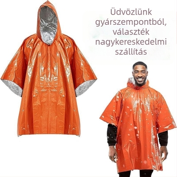 PVC esőponcsó felnőtteknek – sokoldalú túrázáshoz, vízálló PVC ragasztóréteg