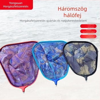 Alumínium‑ötvözetből készült háromszög alakú hálófej, levehető, horgászfelszereléshez (35/40/45)