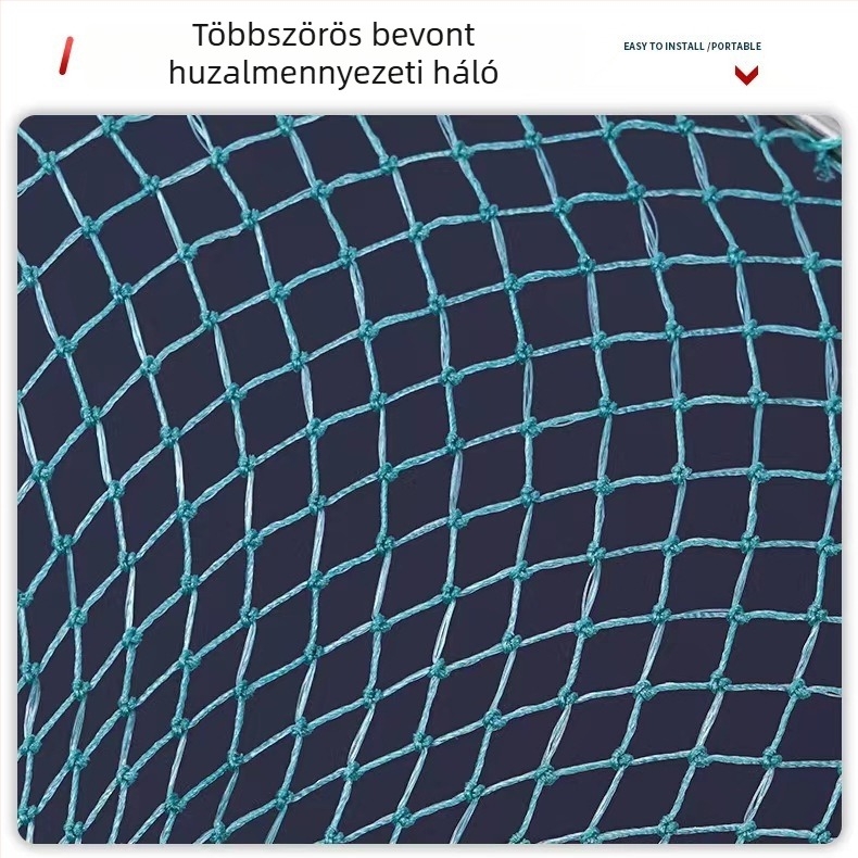 Rozsdamentes acél hálófej nylon hálóval – kiegészítő a horgászathoz