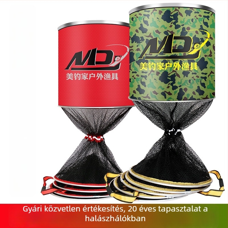 Horgász hálózacskó – hordozható, gyorsan száradó, nylon ragasztóbevonattal, vadvízi használatra