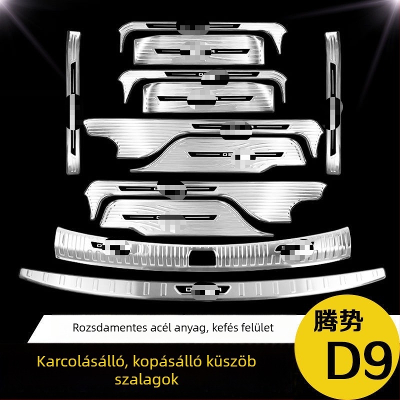 Tengshi D9 küszöbvédő matrica — feljavítás/retrofit, dekoratív lábpedál, testreszabható