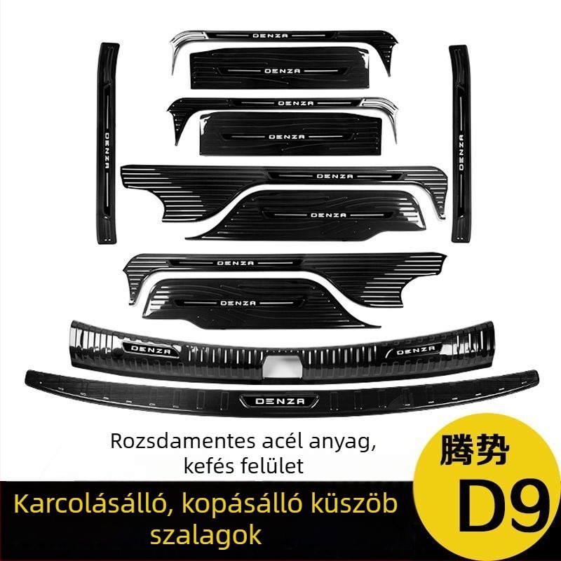 Tengshi D9 küszöbvédő matrica — feljavítás/retrofit, dekoratív lábpedál, testreszabható