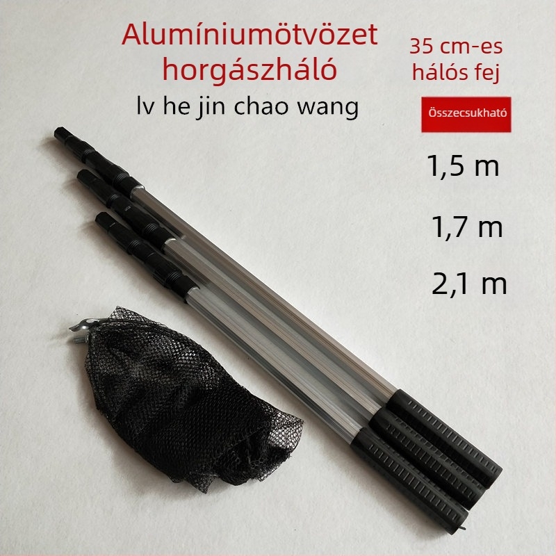 Összecsukható alumínium ötvözetből készült horgász hálófej