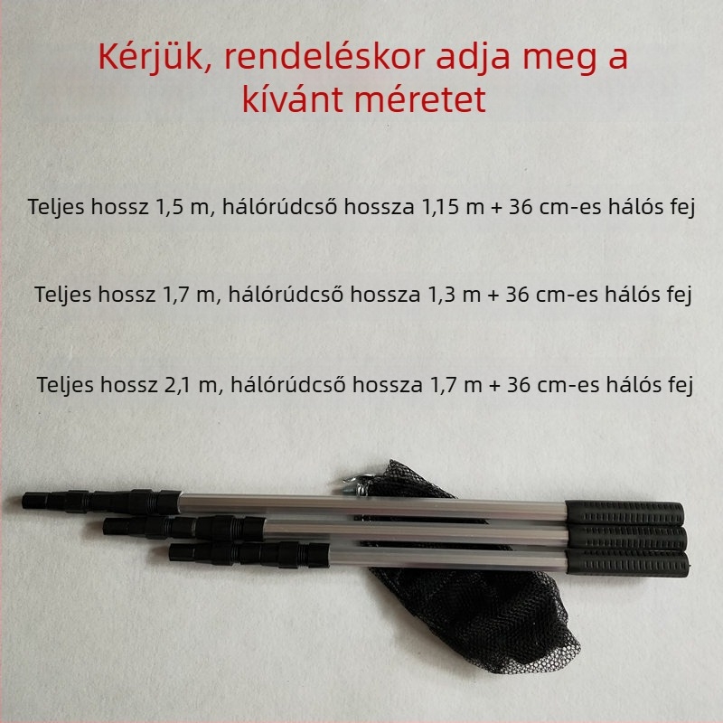 Összecsukható alumínium ötvözetből készült horgász hálófej