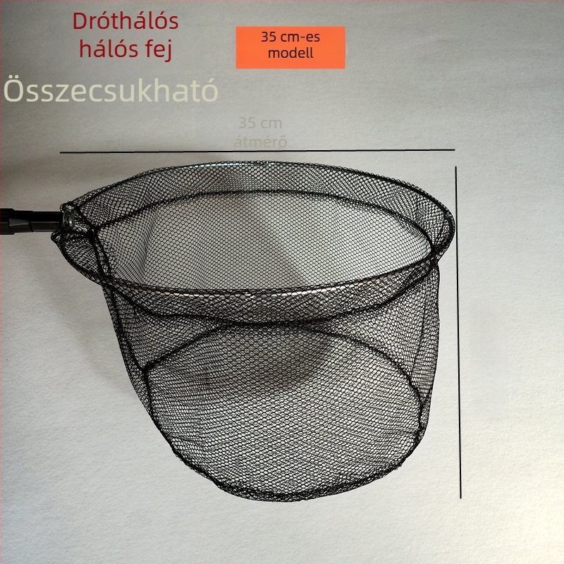 Összecsukható alumínium ötvözetből készült horgász hálófej