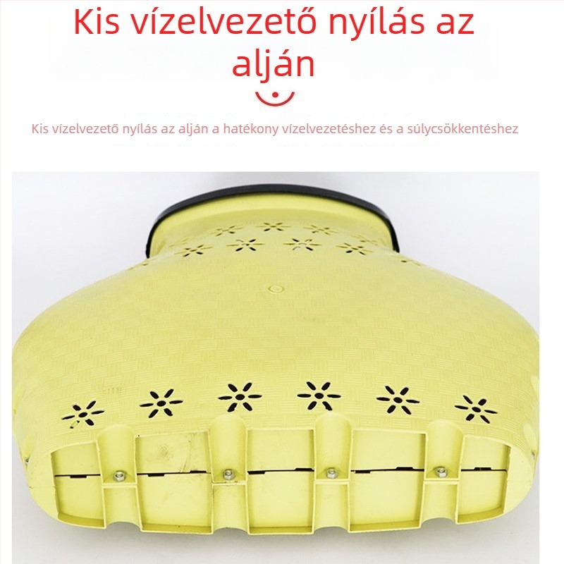Műanyag fonott halászkosár úszó és fordított hálóval kültéri horgászathoz
