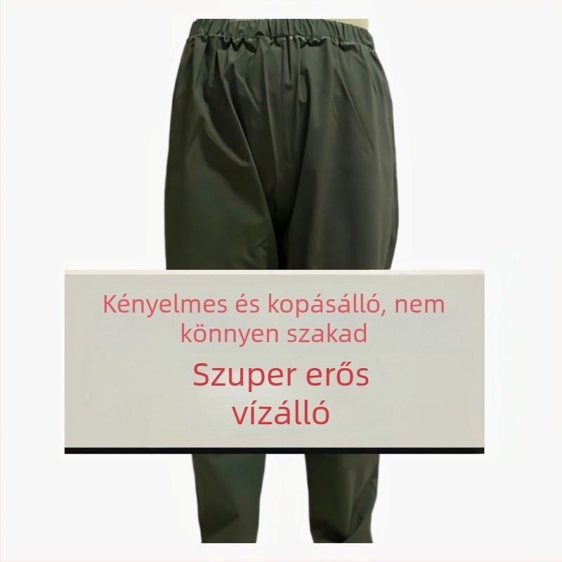 Férfi vastag, vízálló esőnadrág szétválasztható lábszárakkal, kültéri munkára