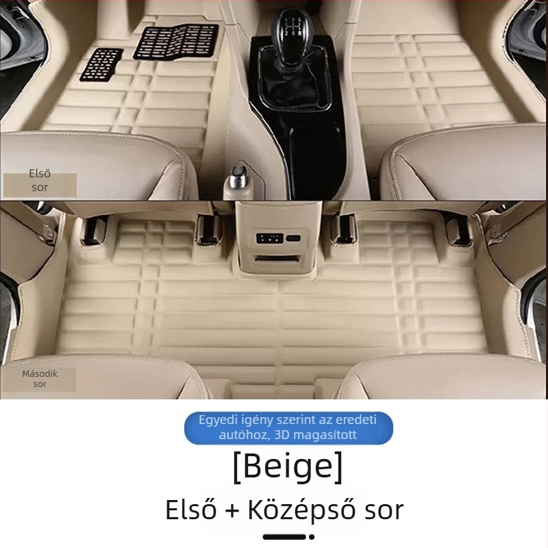 Baojun 730 autópadló szőnyegek, hétüléses, teljes lefedettség, PVC anyag, bőr talpbetétek, logó nélkül