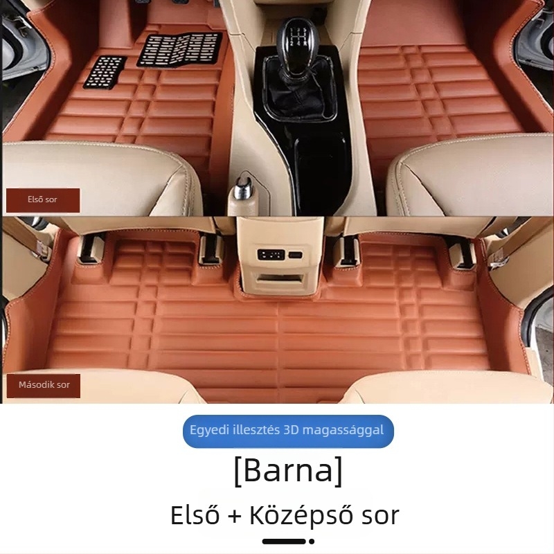 Baojun 730 autópadló szőnyegek, hétüléses, teljes lefedettség, PVC anyag, bőr talpbetétek, logó nélkül