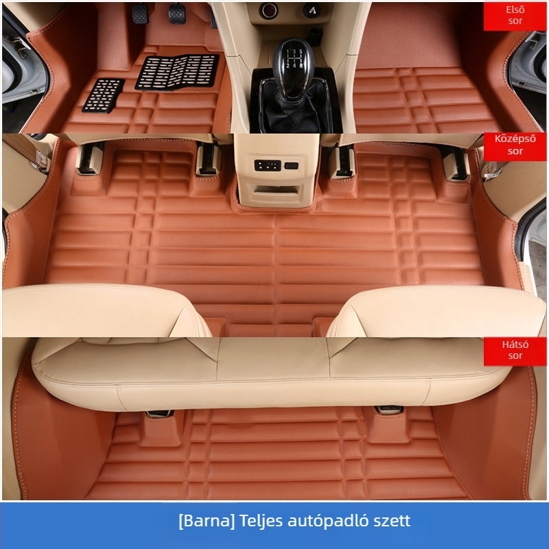Baojun 730 autópadló szőnyegek, hétüléses, teljes lefedettség, PVC anyag, bőr talpbetétek, logó nélkül
