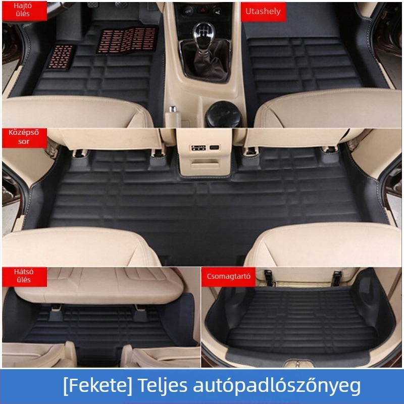 Baojun 730 autópadló szőnyegek, hétüléses, teljes lefedettség, PVC anyag, bőr talpbetétek, logó nélkül
