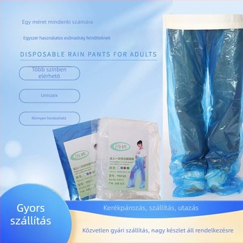 Kapucnis esőponcsó, PVC anyagú, vízálló, uniszex, túrázásra és szabadban végzett tevékenységekhez