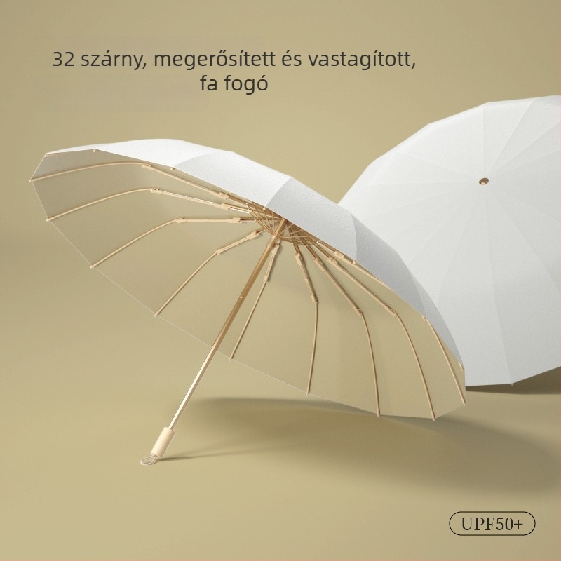 Bodini Nagy összecsukható szélálló esernyő – UV-védelem UPF>50, Manuális nyitás, felnőtteknek