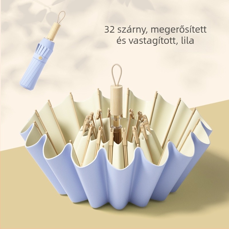 Bodini Nagy összecsukható szélálló esernyő – UV-védelem UPF>50, Manuális nyitás, felnőtteknek