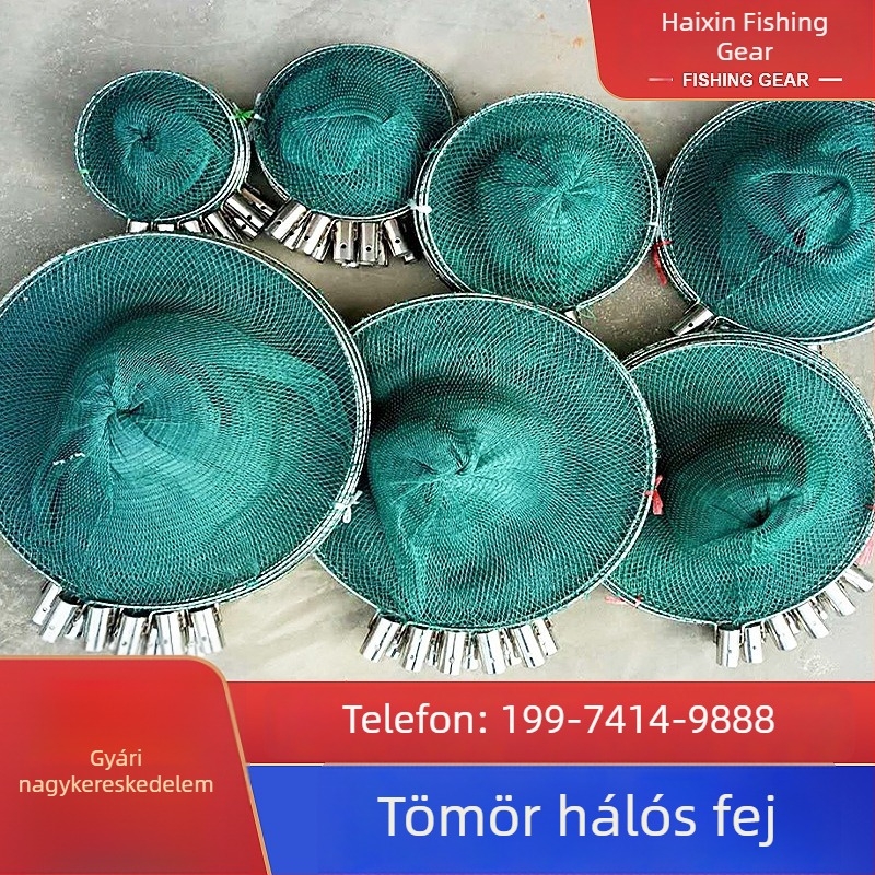 Nemesacélból készült horgász hálófej
