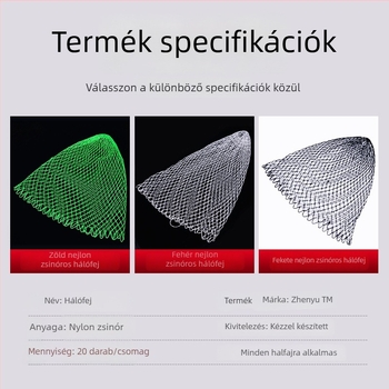 Nylon halászháló fej nagy fogásokhoz, zöld, hálófej 24/36/45 szálú