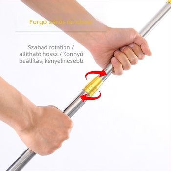 Rozsdamentes acélból készült teleszkópos halászháló megerősített kivitel, összecsukható fej