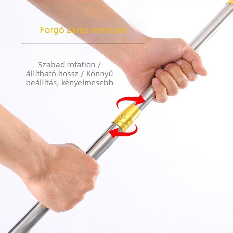 Rozsdamentes acélból készült teleszkópos halászháló megerősített kivitel, összecsukható fej