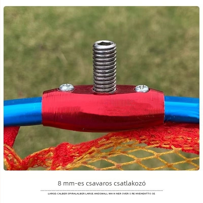 Alumínium ötvözetből készült halászati hálófej mély zsebbel, gumírozott nejlon hálóval, gyorsan száradó, karcolás elleni zseb a horgok számára — Modell 0589