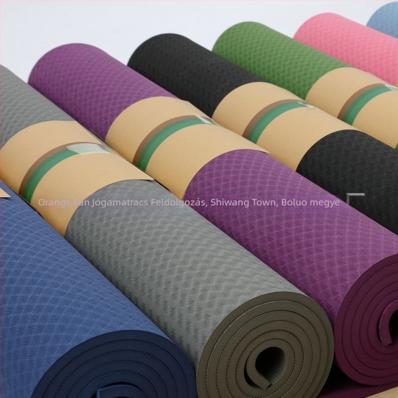 TPE jóga matrac, 2 m × 1 m, egyszínű, hosszított, szélesebb és vastagabb, extra hosszú a két személy számára