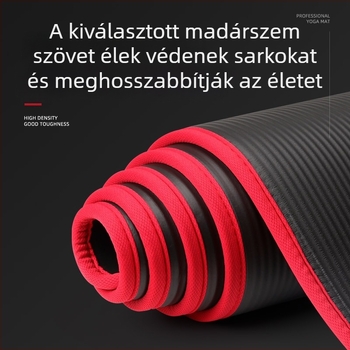 Jógaszőnyeg élével otthoni edzéshez, vastagabb, szélesebb és hosszabb, csúszásmentes felület.