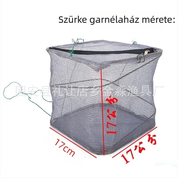 Összecsukható garnéla ketrec és horgász háló