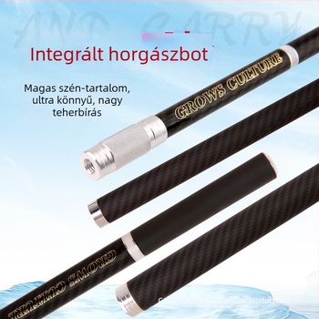 Wolf Red hálóhoz illeszkedő horgászbot, szénszálas, ultrakönnyű, ultrakemény, moduláris csatlakozás