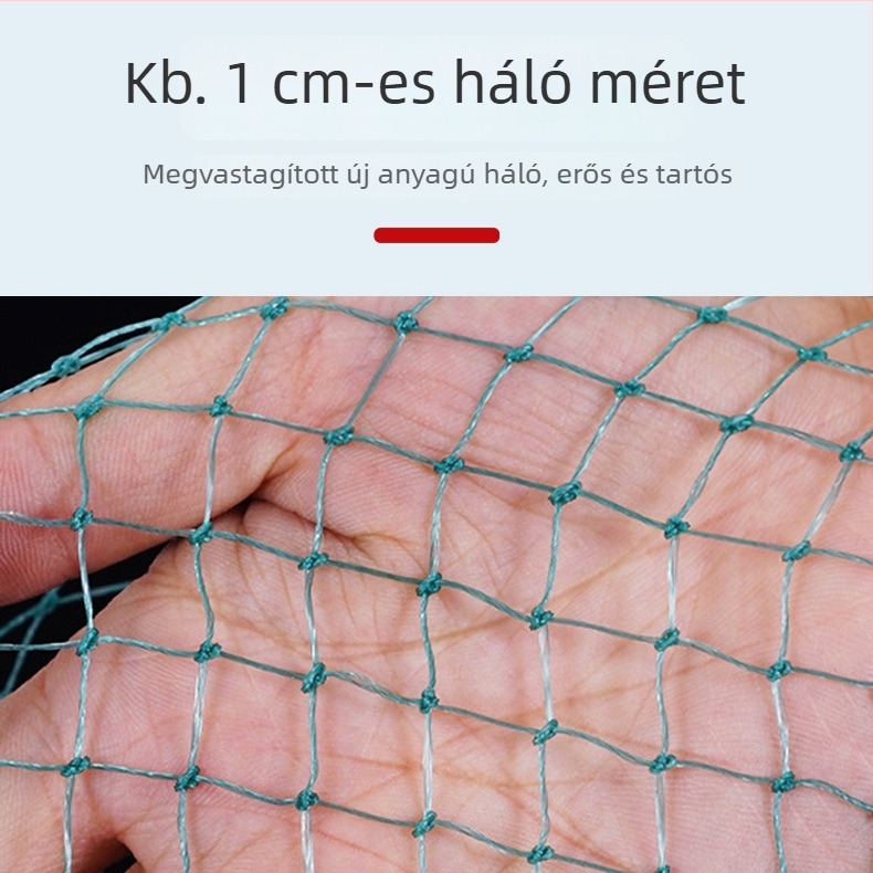 Egyszerű hálótáska lapos aljával, 4-szálas gumírozott kötéllel és csattal