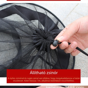 Hordozható, kompakt összecsukható halászháló vadászathoz, gyorsan száradó hálóval