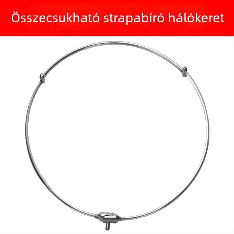 Összecsukható rozsdamentes acél halászháló gyűrű keret – kör és háromszög alakú gyűrűk, 6 mm huzal