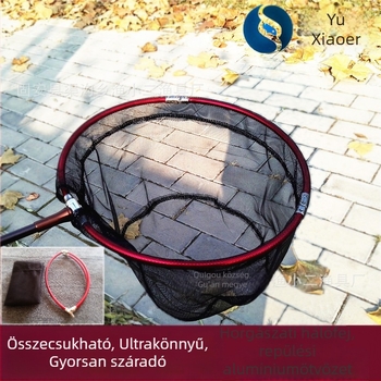 Newborn összecsukható halászhálófej alumíniumötvözetből, gyorsan száradó, anti-snag, hálózsebbel – horgászati felszerelés kiegészítő