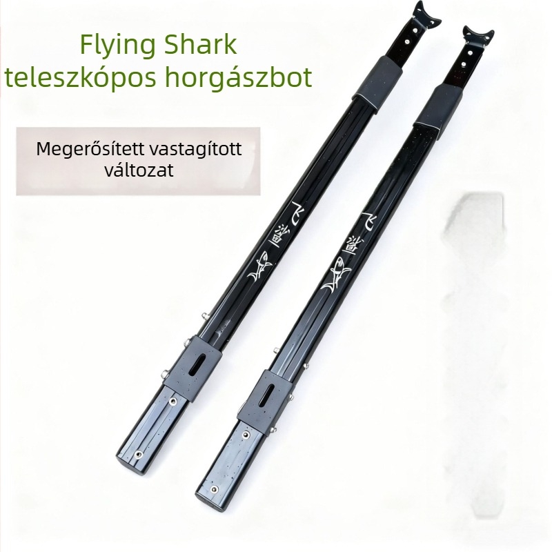 Flying Shark teleszkópos hálóbot – Owl sorozat, hosszú rúd elöl fogantyúval és hátul támasz, módosító készlet