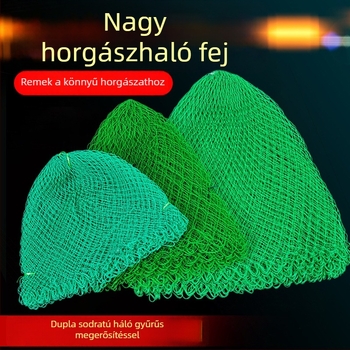 Kézzel szőtt nejlon háló merítőfej nagy kék hálóval és zsebbel