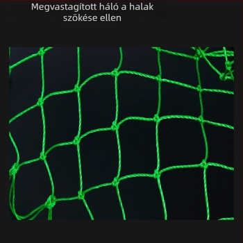Kézzel szőtt nejlon háló merítőfej nagy kék hálóval és zsebbel