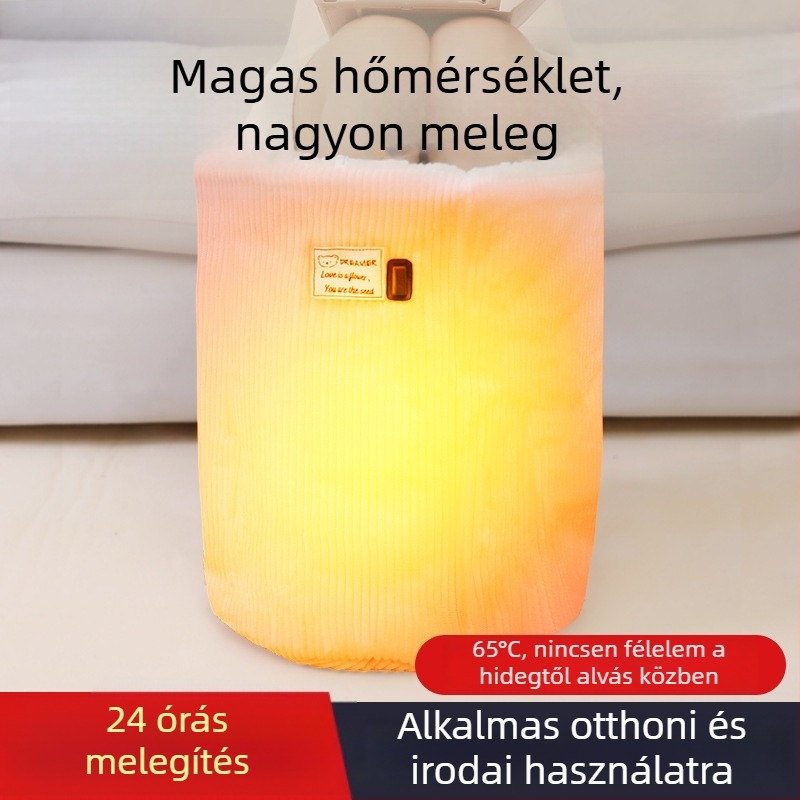 Xiangfutang unisex USB-s lábmelegítő papucsok, többpontú fűtés, textil felsőrész és talp