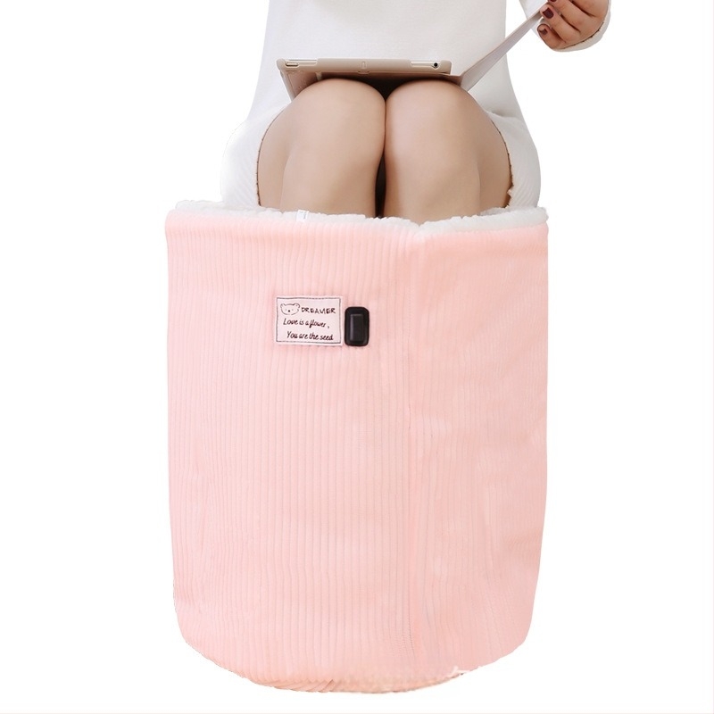 Xiangfutang unisex USB-s lábmelegítő papucsok, többpontú fűtés, textil felsőrész és talp