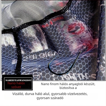 Rainbow szén-titán ötvözet, egybeépített gyűrű és levenhető hálófej, különleges formájú, gyorsan száradó, karcolásálló