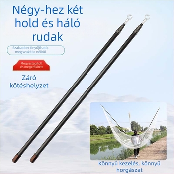 Üvegszálas teleszkópos hálózó rúd – többfunkciós horgászbot, modell 04