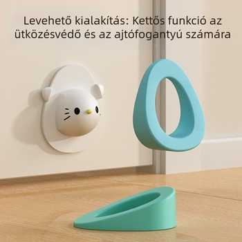 Szilikon ajtóstop, falra szerelhető, sima felület, modern stílus