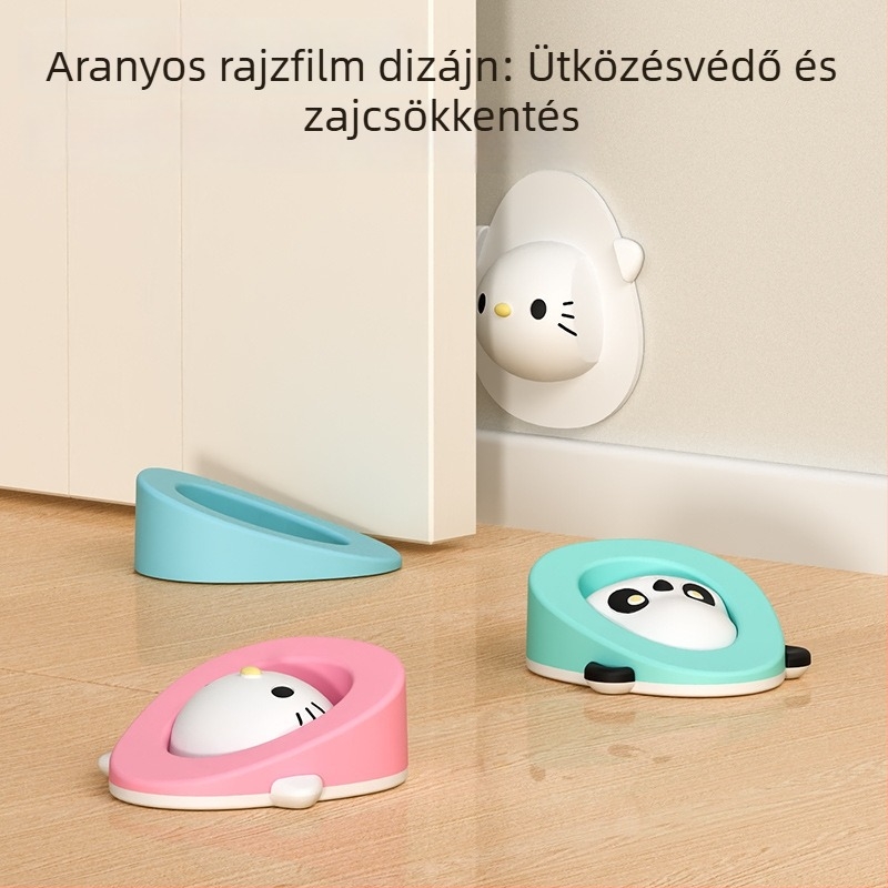 Szilikon ajtóstop, falra szerelhető, sima felület, modern stílus