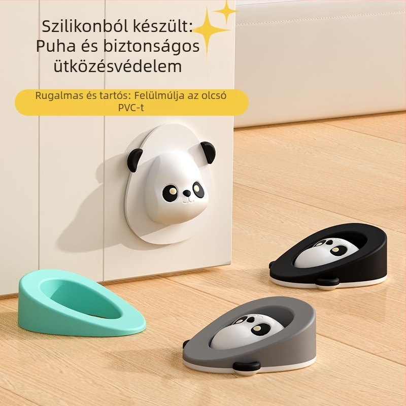 Szilikon ajtóstop, falra szerelhető, sima felület, modern stílus