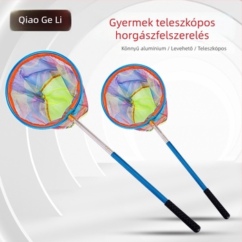 Teleszkópos horgász háló gyerekeknek, mini lepkefogó háló