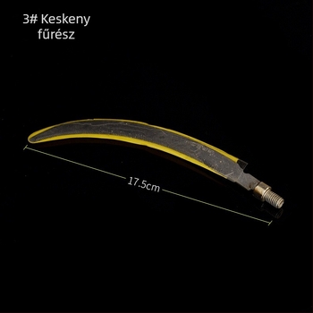 Hordozható, többméretű halászati készlet: hálóoszlop, fűnyíró kés, kis kasza, horgonykés és halászati kellékek