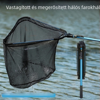 Többfunkciós horgászfelszerelés teljes készlet teleszkópos hordozható horgászhálóval, horgász fogóval és nagy kapacitású tároló táskájával