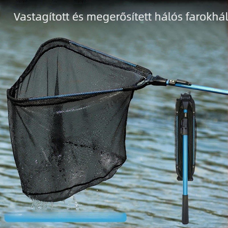 Többfunkciós horgászfelszerelés teljes készlet teleszkópos hordozható horgászhálóval, horgász fogóval és nagy kapacitású tároló táskájával