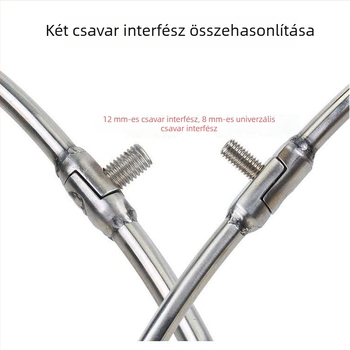 Nemesacélből készült merítőháló gyűrű, vastított hegesztett integrált fej, üreges összecsukható hálófej