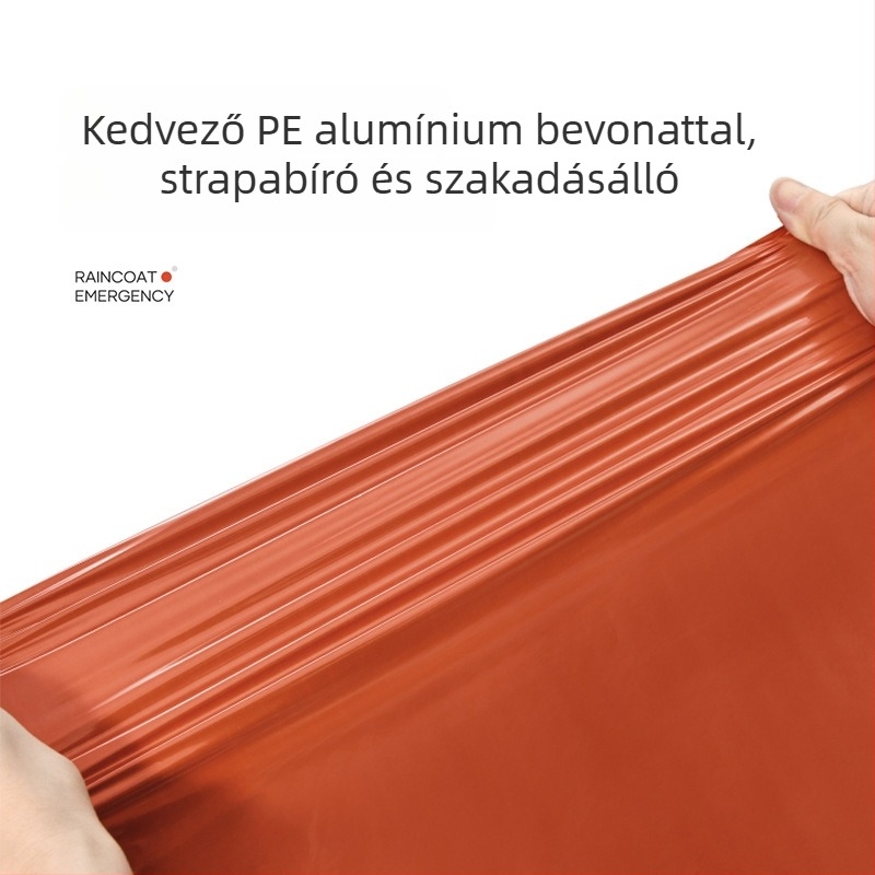 Túra esőkabát poncsó stílusban, normál vastagság, anyag 0,026–0,03 mm, vízálló PE ragasztóréteg, felnőtteknek